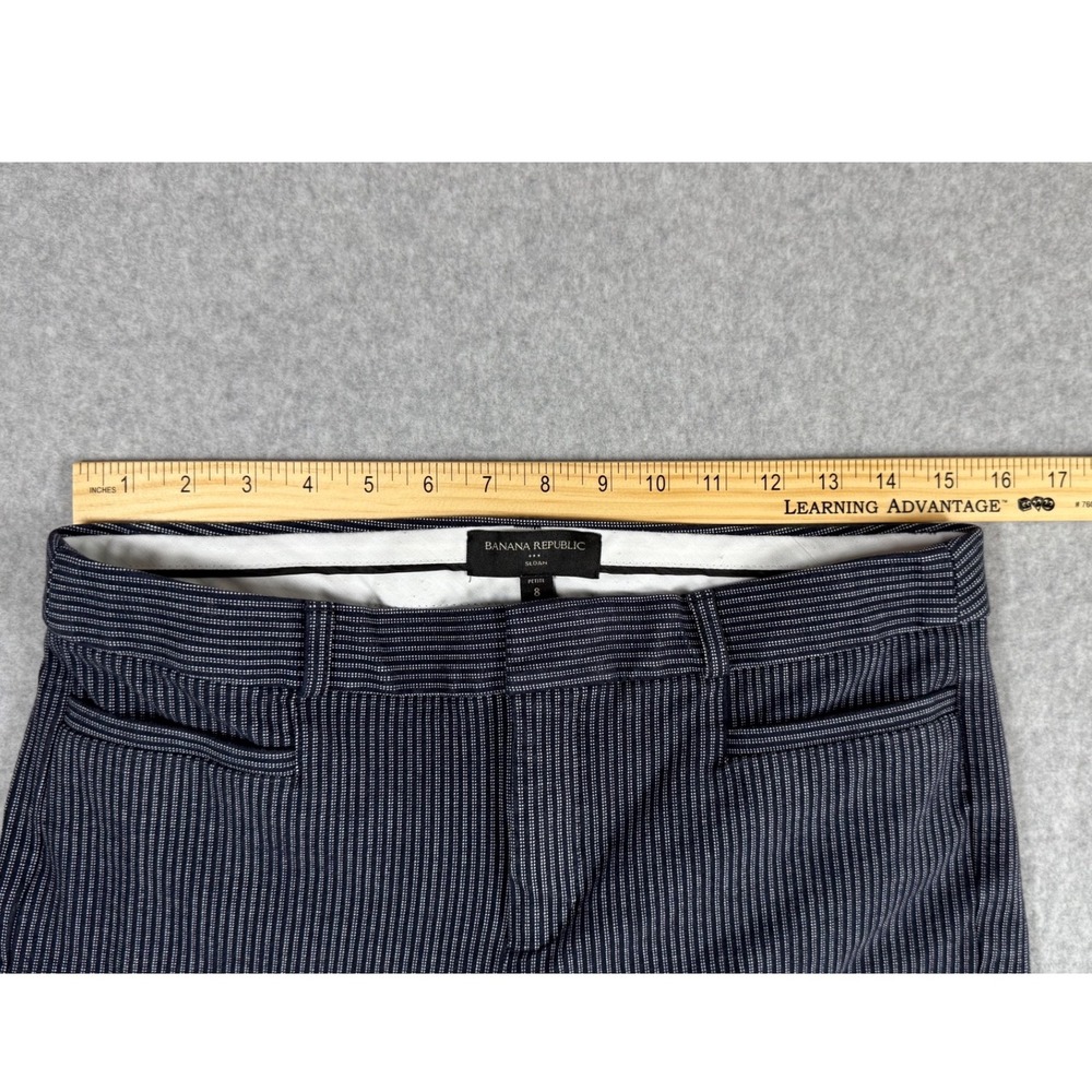 Banana Republic Sloan Petite Striped Ankle Pants Career Casual S8 - Picture 12 of 13